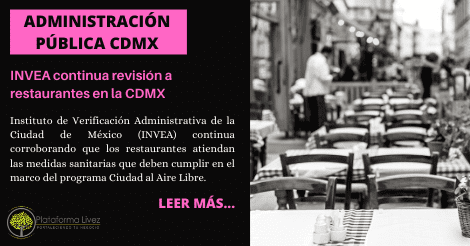 INVEA continua revisión a restaurantes en la CDMX.