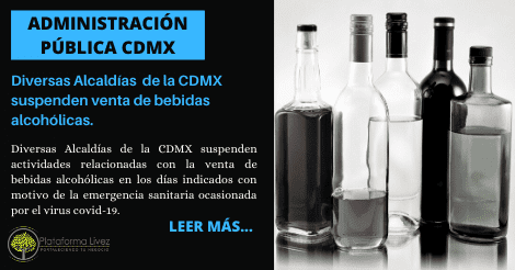 Diversas alcaldías de la CDMX suspenden venta de Bebidas Alcohólicas.